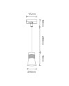 PAGODA * COLGANTE LED CARRIL TRIFASICO 12.5W 4000K BLANCO